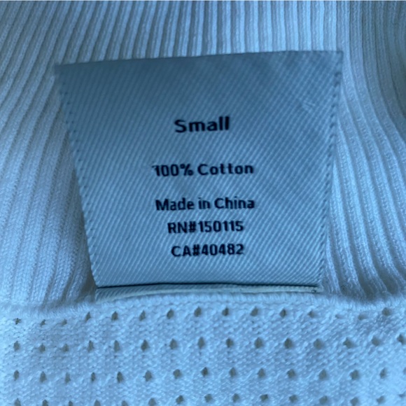 Varley White Loretta Half Zip-Up Double Soft Sleeveless Crop Sweater Sweatshirt - Picture 8 of 10